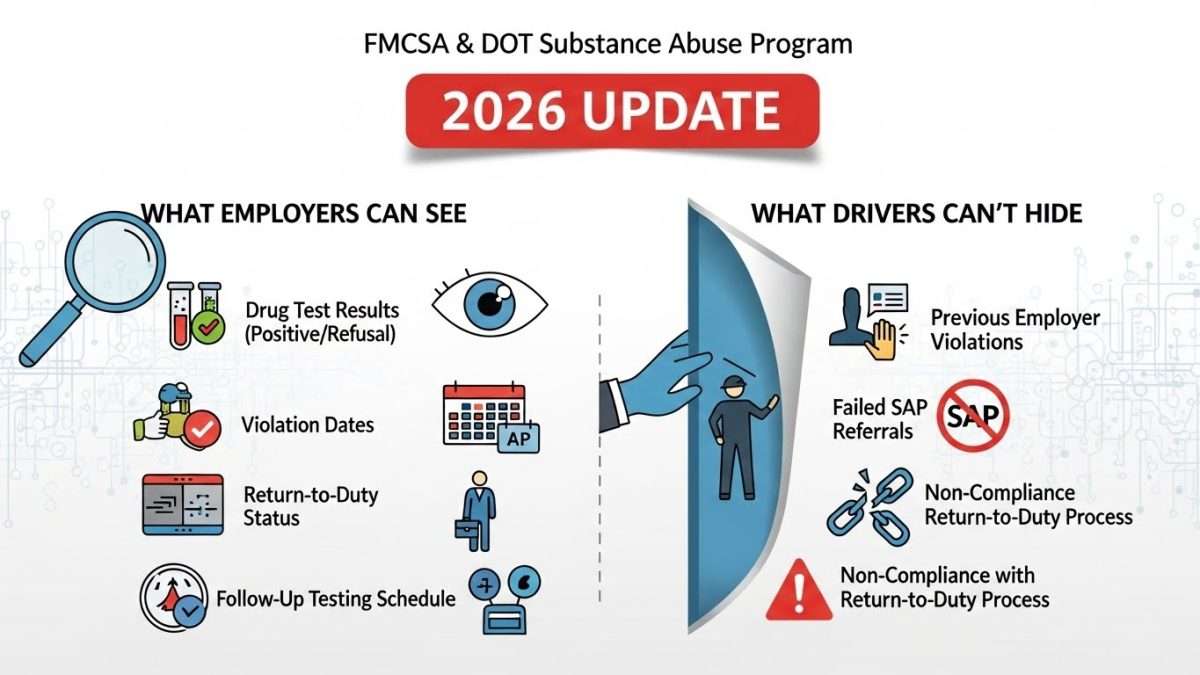 FMCSA & DOT SAP Program: What Employers Can See, What Drivers Can’t Hide (2026 Update) 7 fmcsa & dot sap program