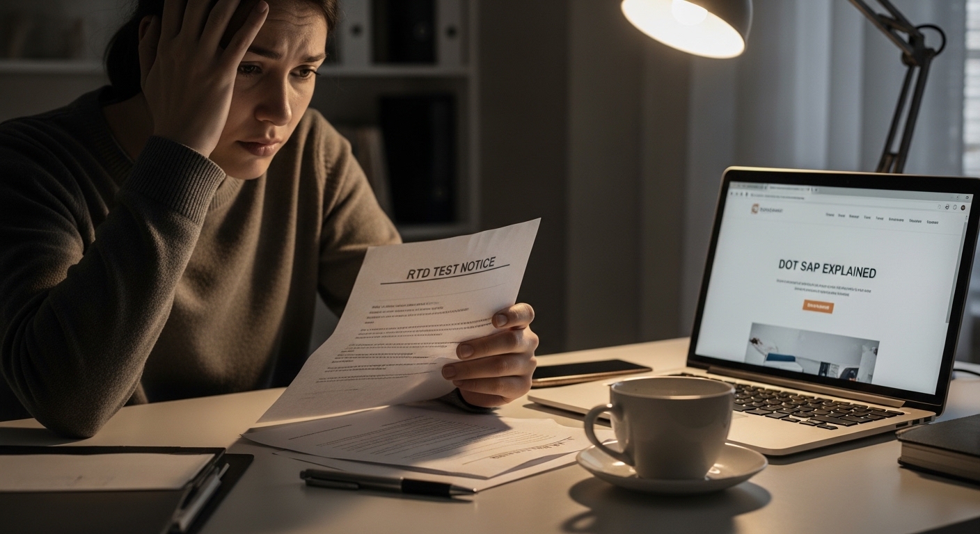 What Happens If I Miss the RTD Test? | DOT SAP Explained