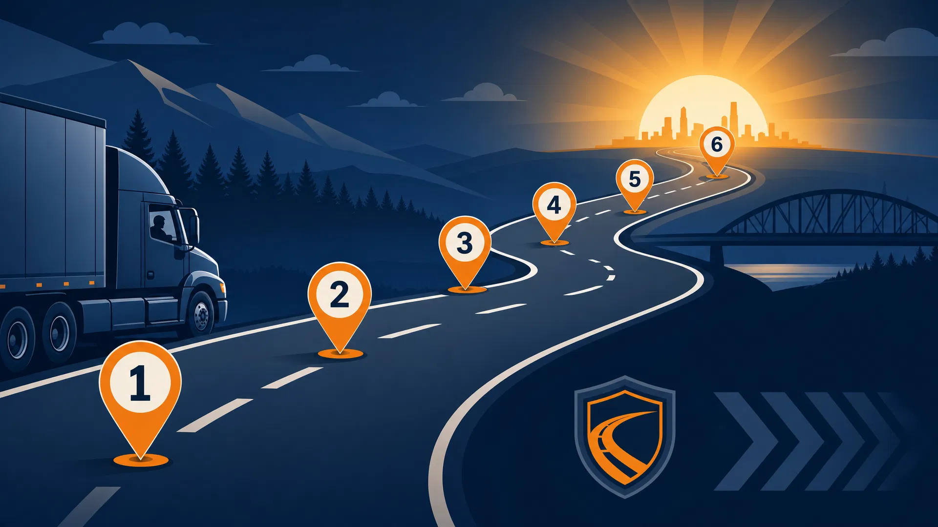 Visual roadmap showing the 6-step DOT return-to-duty process for CDL drivers