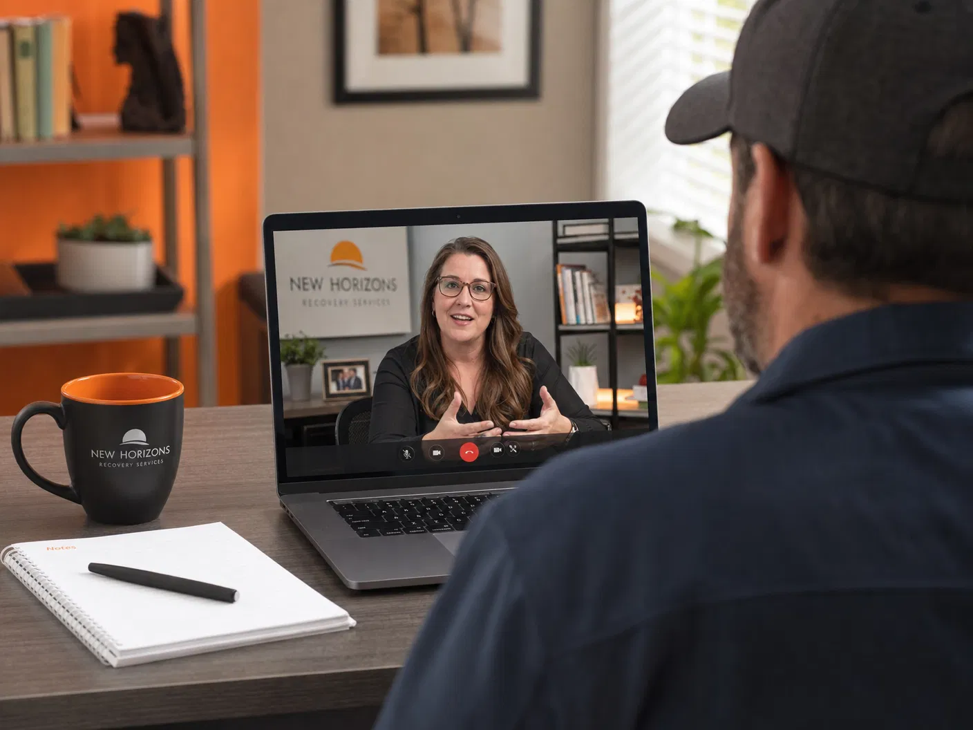 SAP counselor conducting a virtual DOT evaluation session with a CDL driver