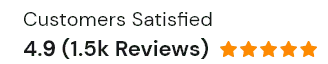 Customers Satisfied 4.9 (1.5k Reviews) five stars