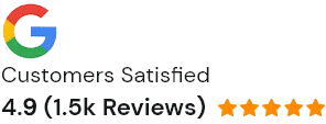 Google reviews: Customers Satisfied 4.9 (1.5k Reviews)